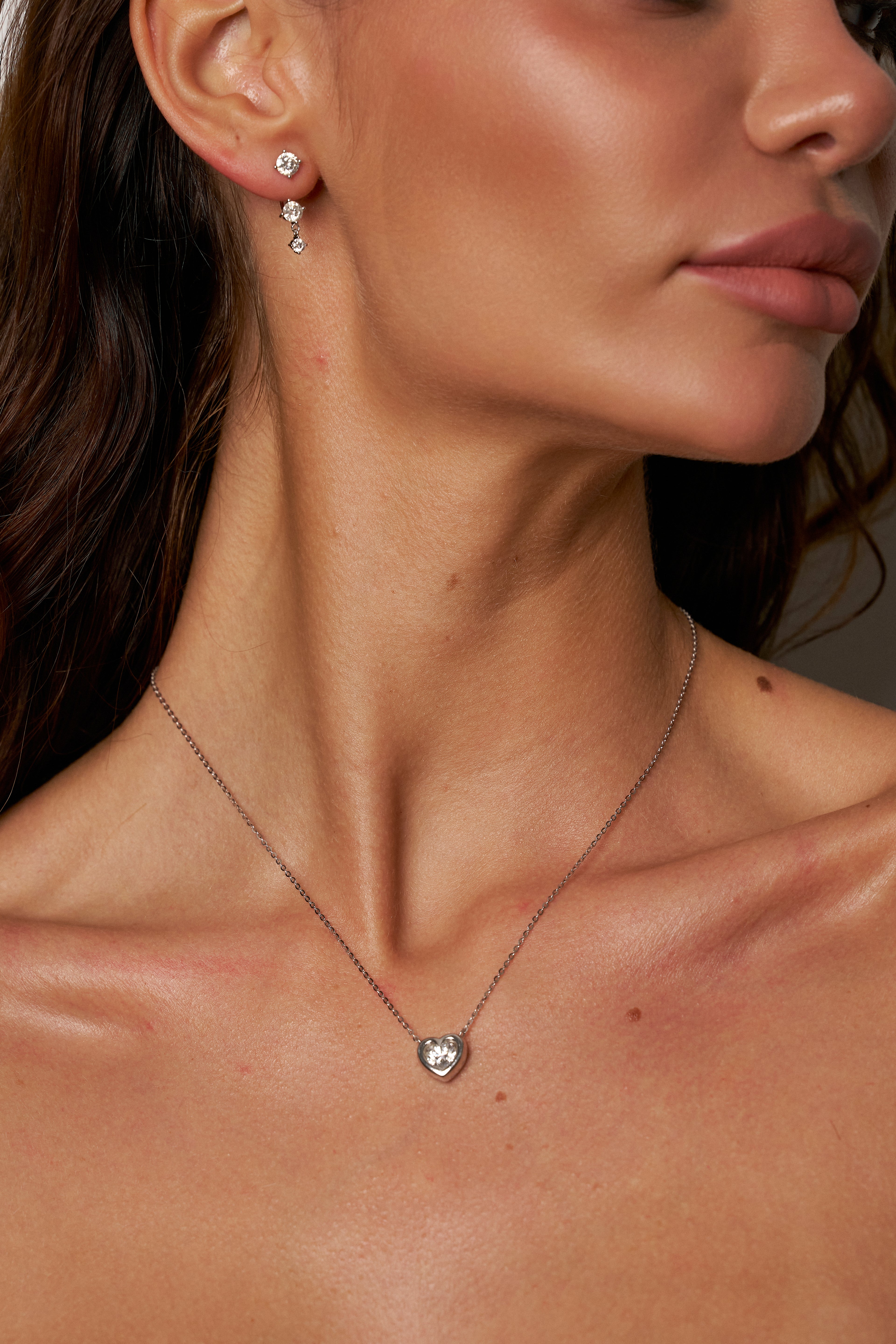 Amora Heart Moissanite Necklace