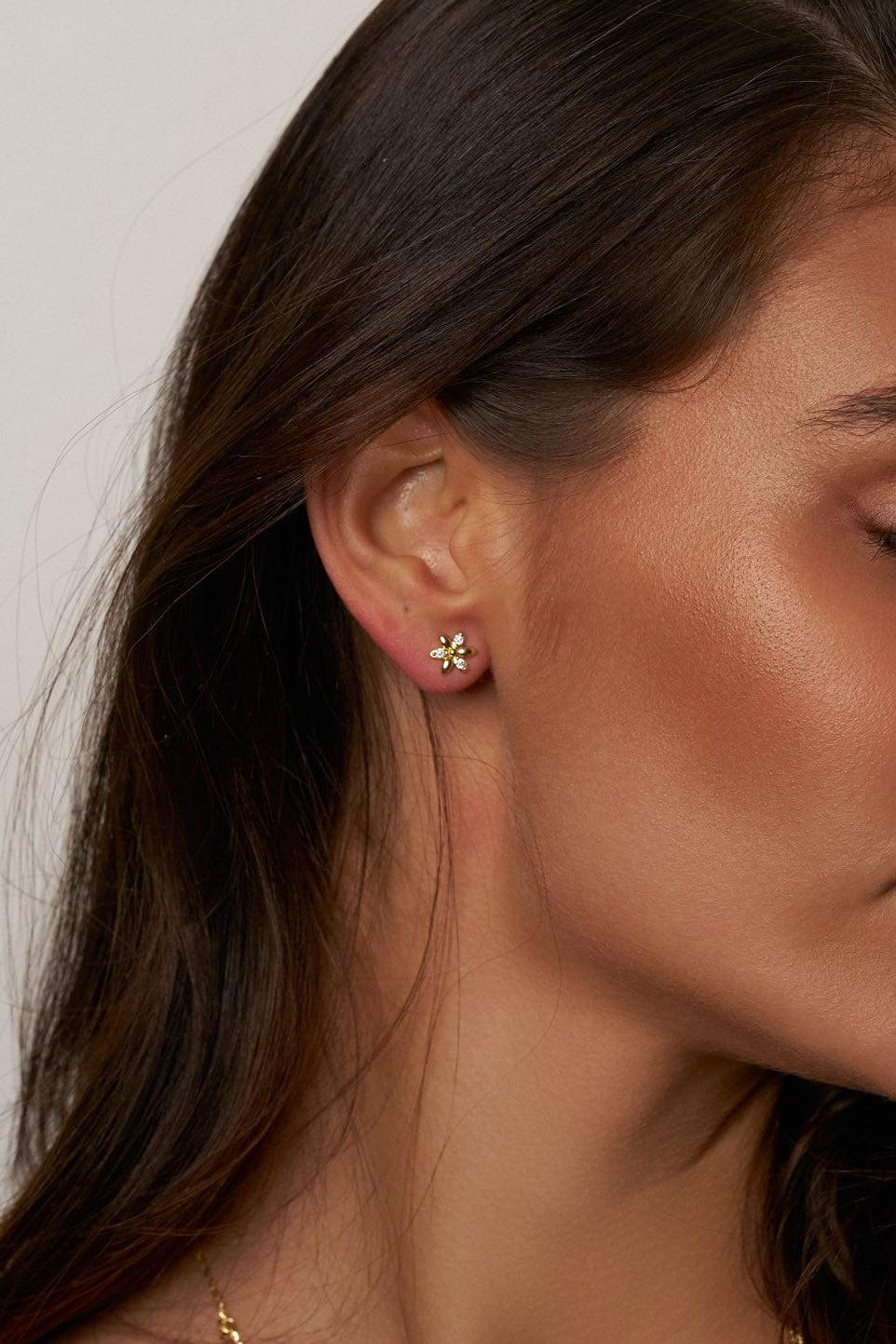 Blossom Shine Moissanite Stud Earrings