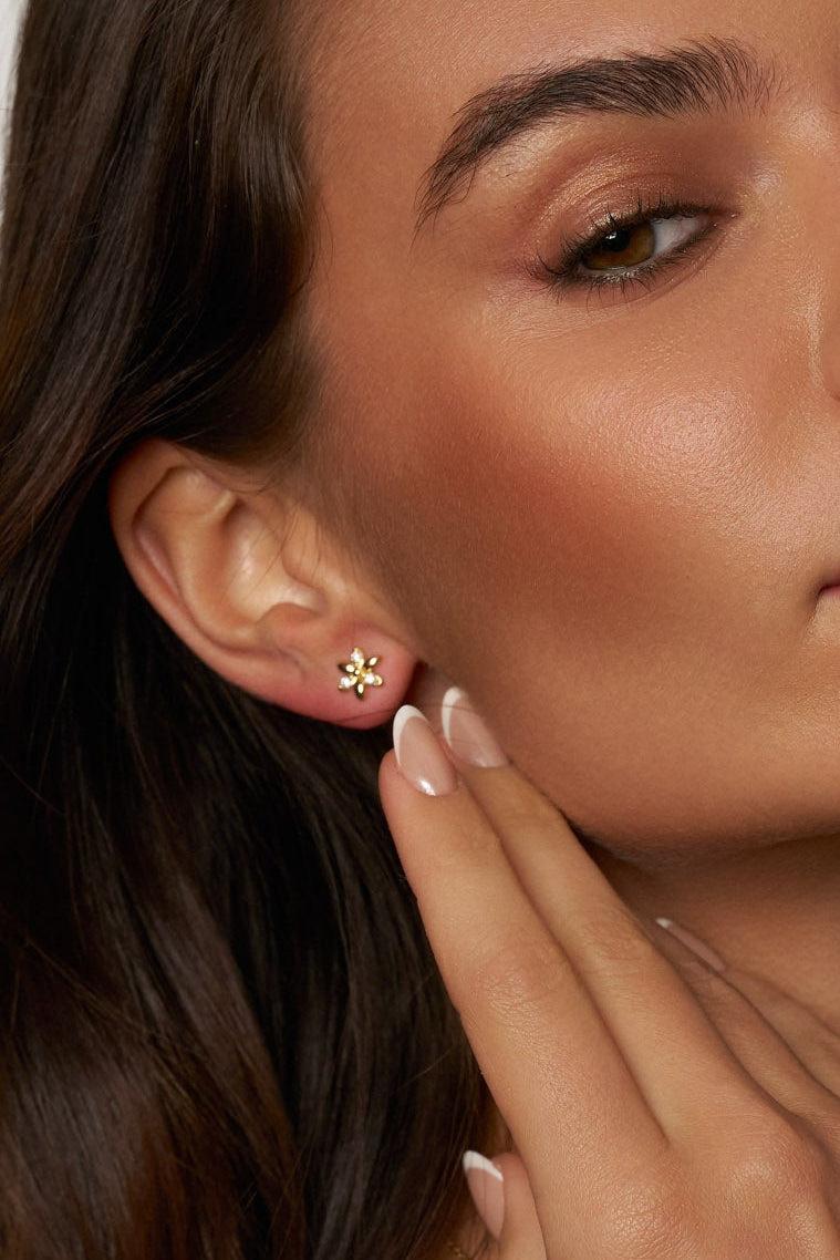 Blossom Shine Moissanite Stud Earrings