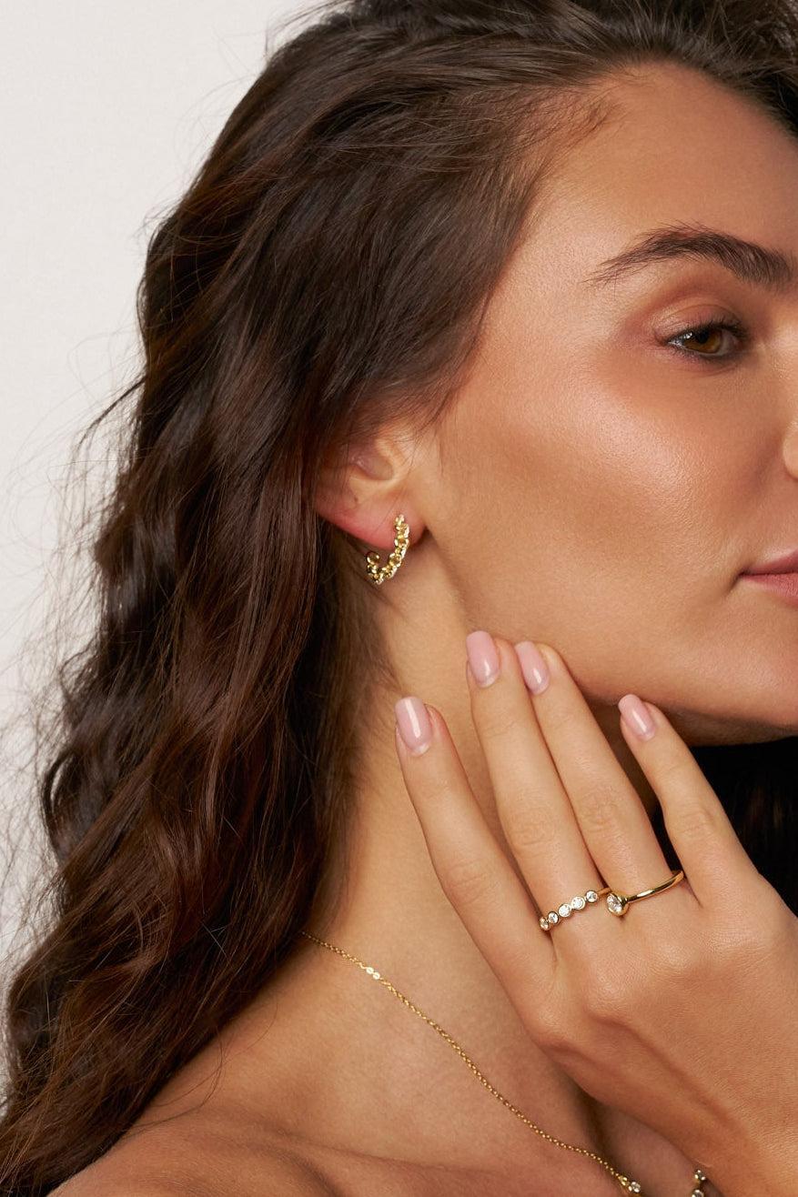 Brisa Moissanite Chain Earrings