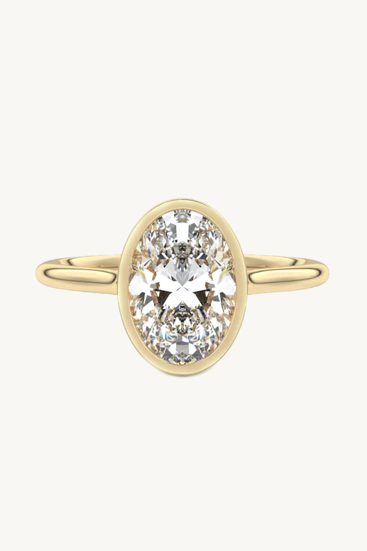 Evelyn Oval Zircon Solitaire Ring