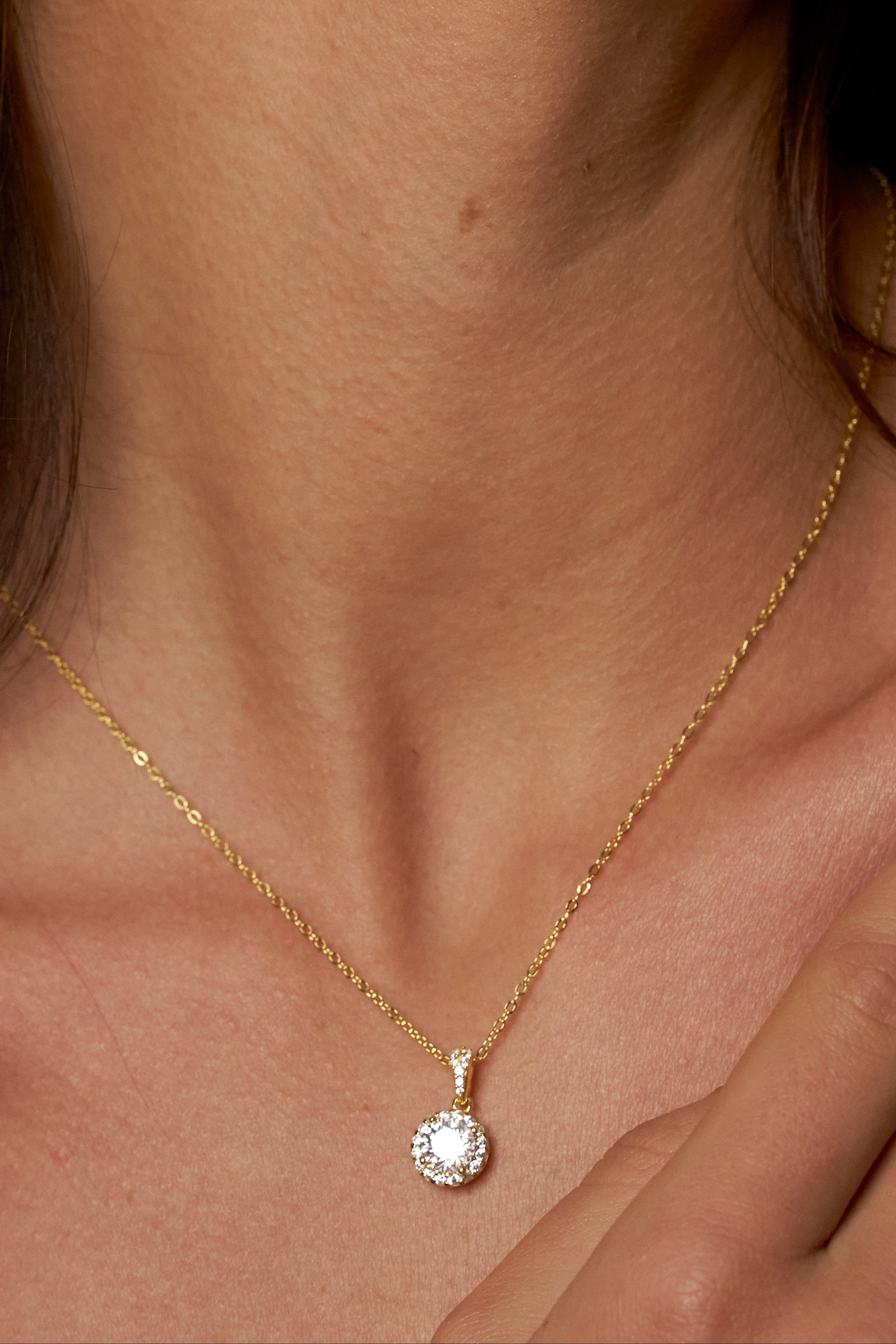 Halo Radiance Moissanite Necklace
