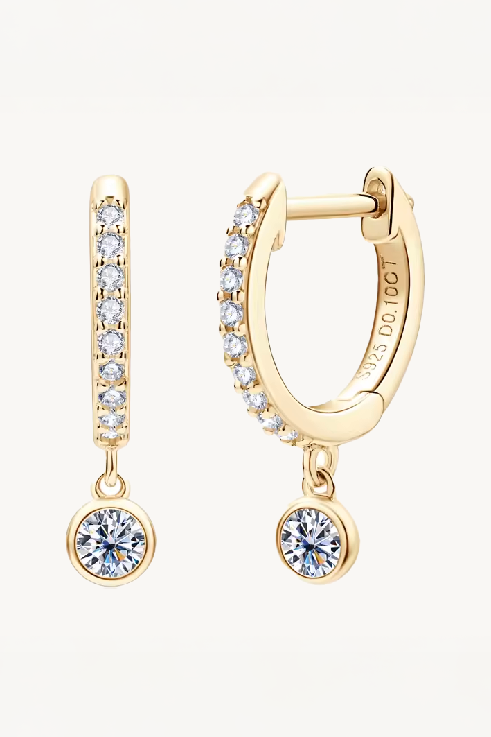 Kiara Moissanite Drop Earrings