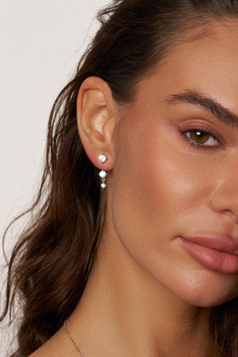 Twilight Moissanite Double-Sided Earrings