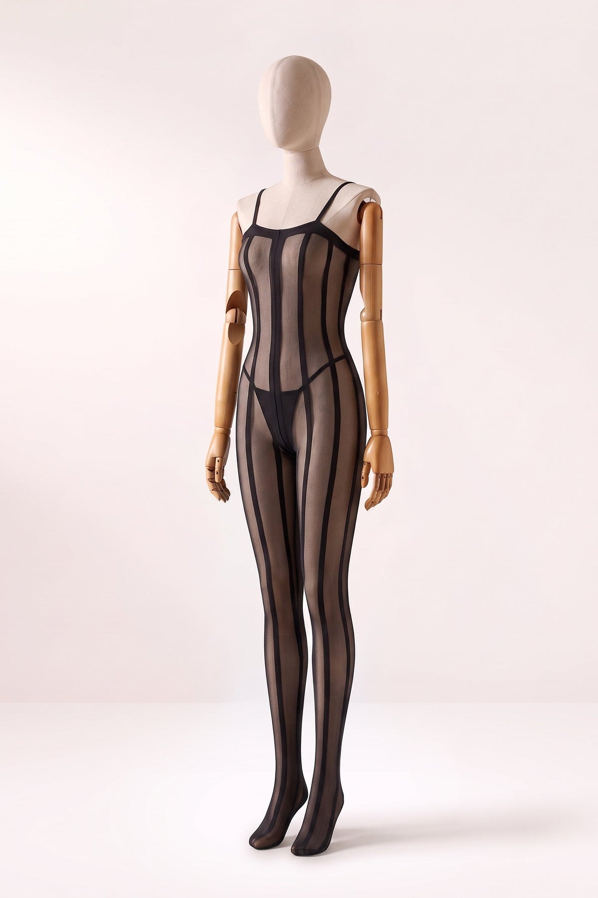 Venux Stripes Crotchless Bodystocking