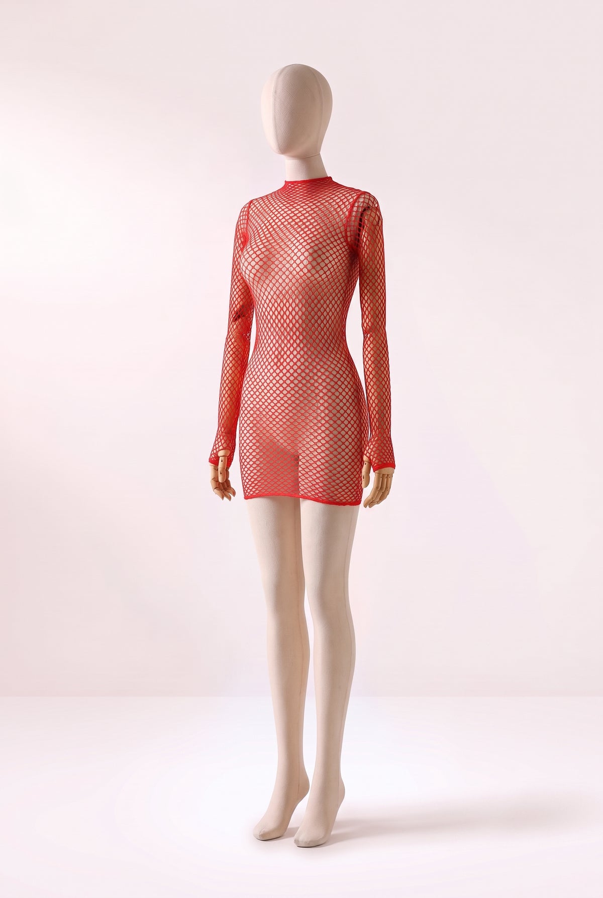Vestido de rejilla con espalda abierta Alina