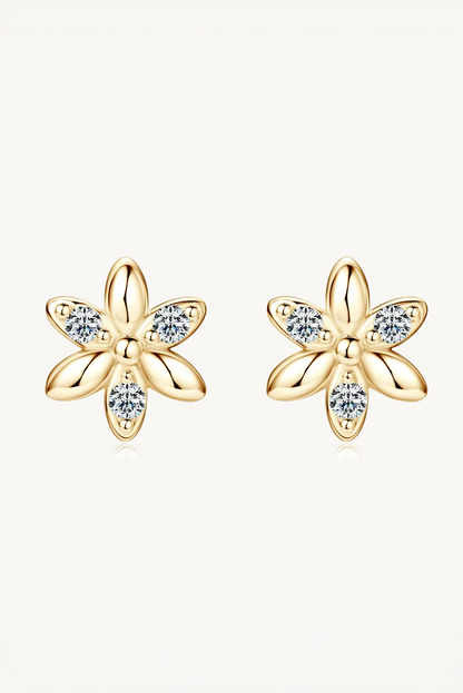 Blossom Shine Moissanite Stud Earrings