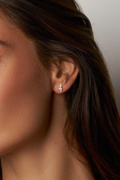 Cascade Moissanite Stud Earrings