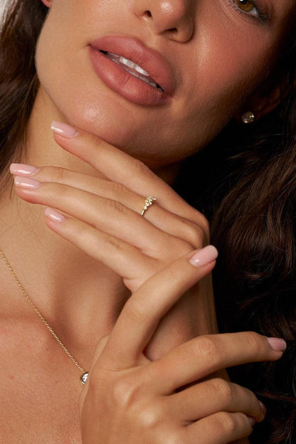 Celeste Moissanite Crown Ring