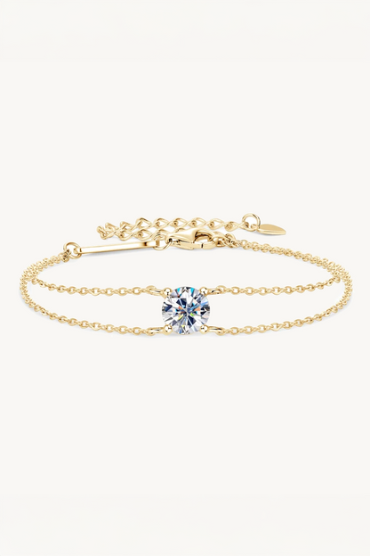 Double Chain Moissanite Bracelet