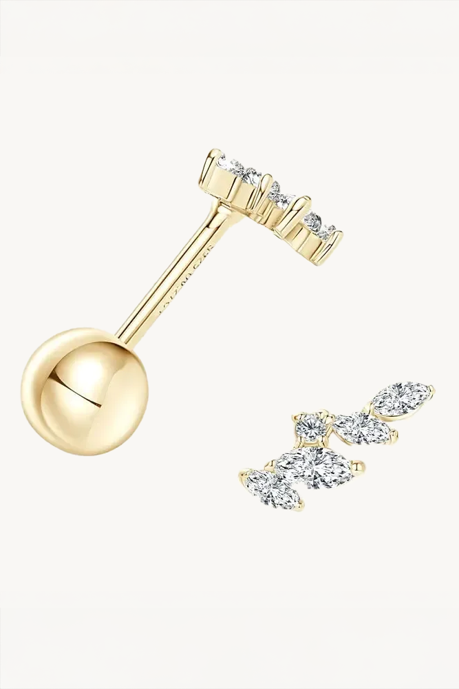 Elara Moissanite Stud Earrings