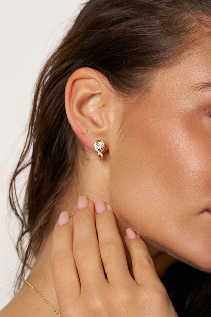 Eternal Glow Moissanite Hoop Earrings