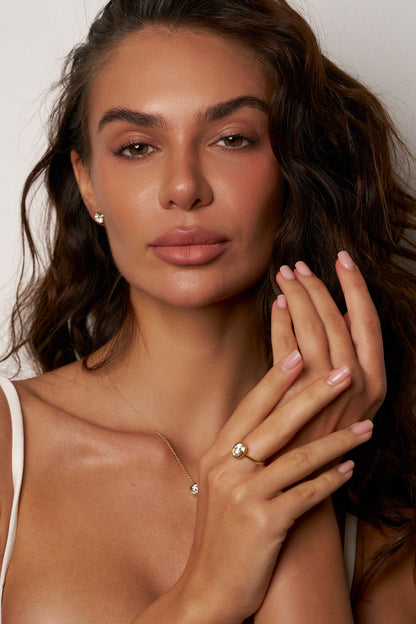 Evelyn Oval Zircon Solitaire Ring