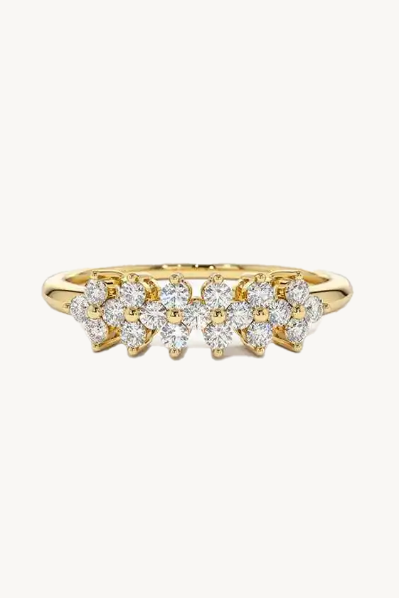 Flora Moissanite Cluster Ring