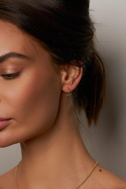 Lara Mini Moissanite Bar Earrings