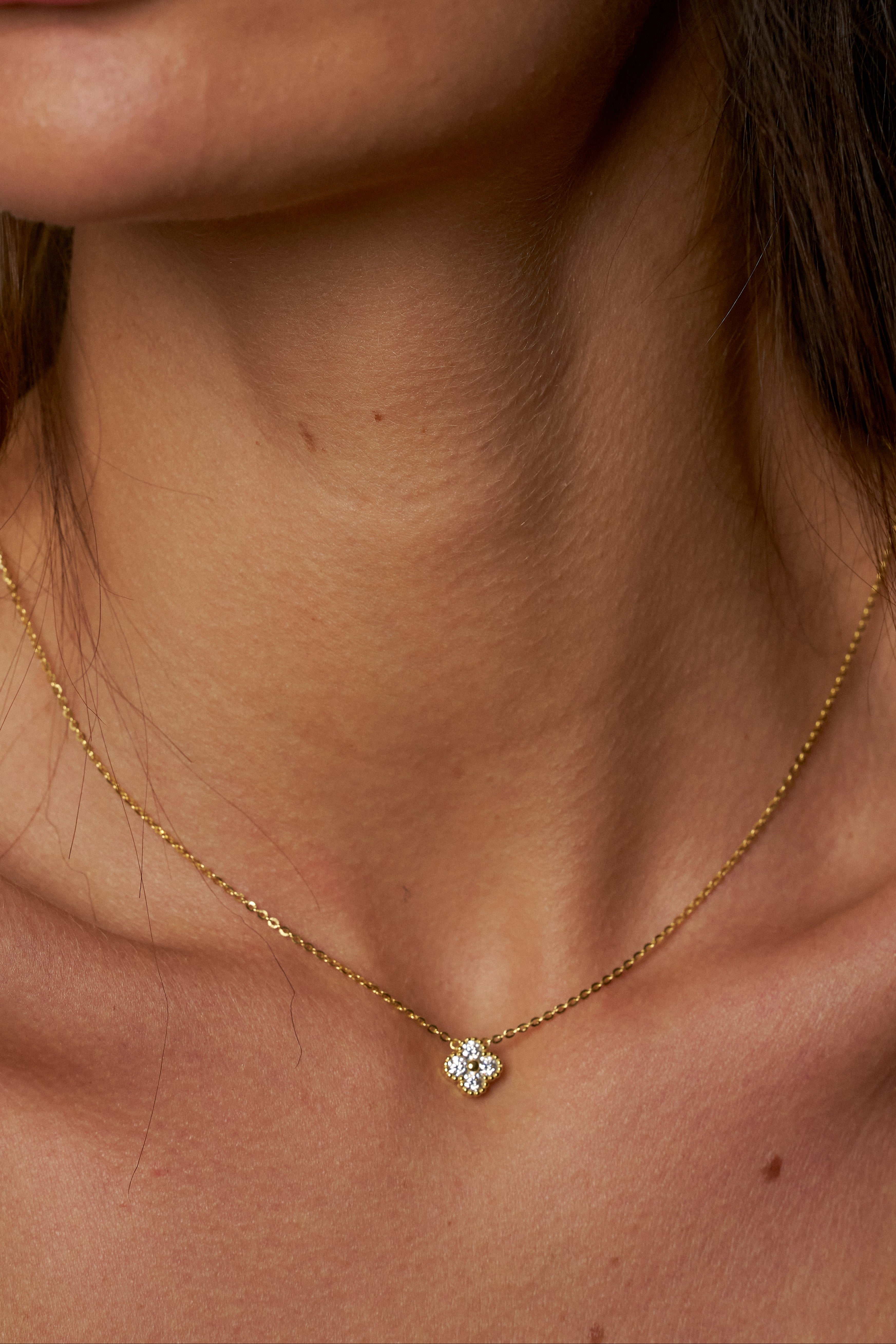 Lucky Clover Moissanite Necklace