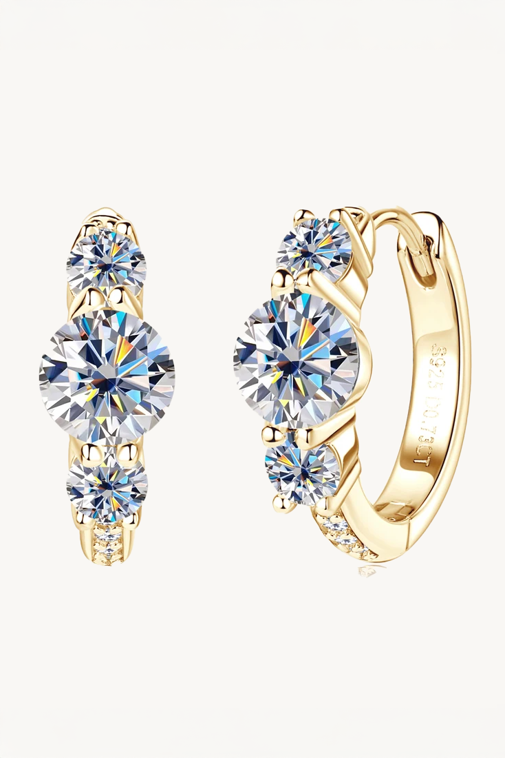 Radiance Moissanite Hoop Earrings