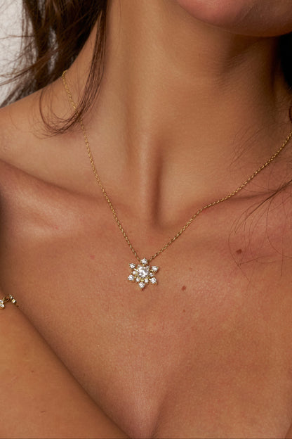 Snowflake Spark Moissanite Necklace