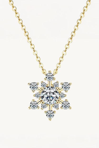 Snowflake Spark Moissanite Necklace