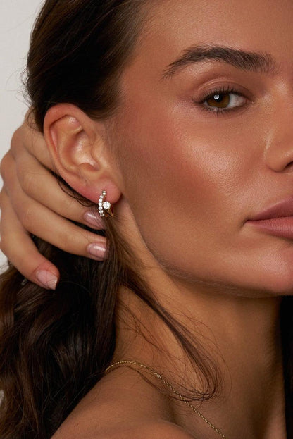 Tania Moissanite Bloom Hoop Earrings