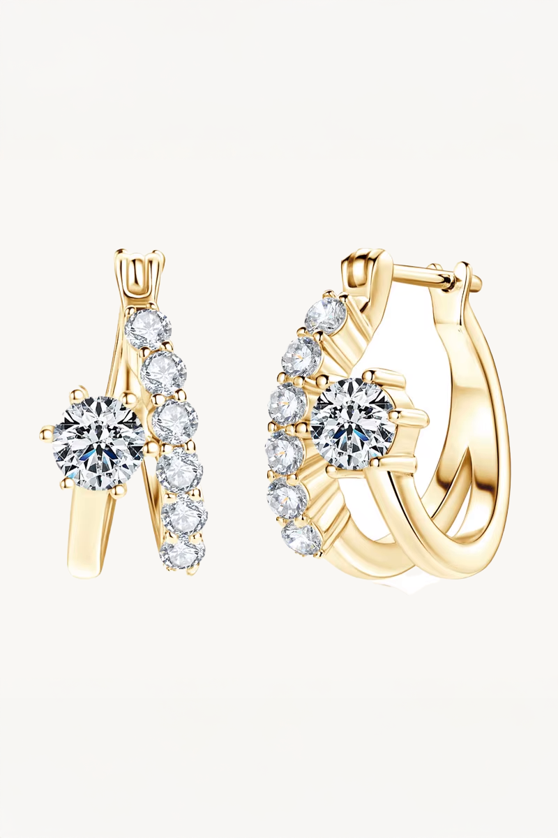 Tania Moissanite Bloom Hoop Earrings