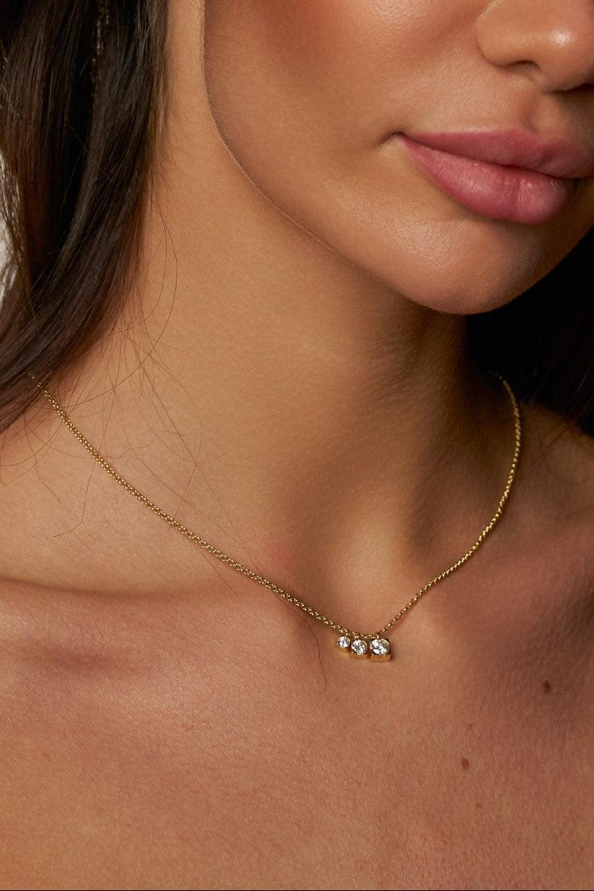 Trinity Spark Moissanite Necklace