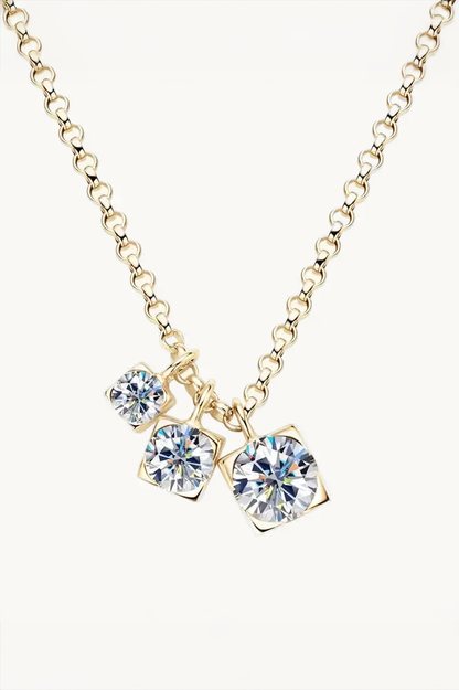 Trinity Spark Moissanite Necklace