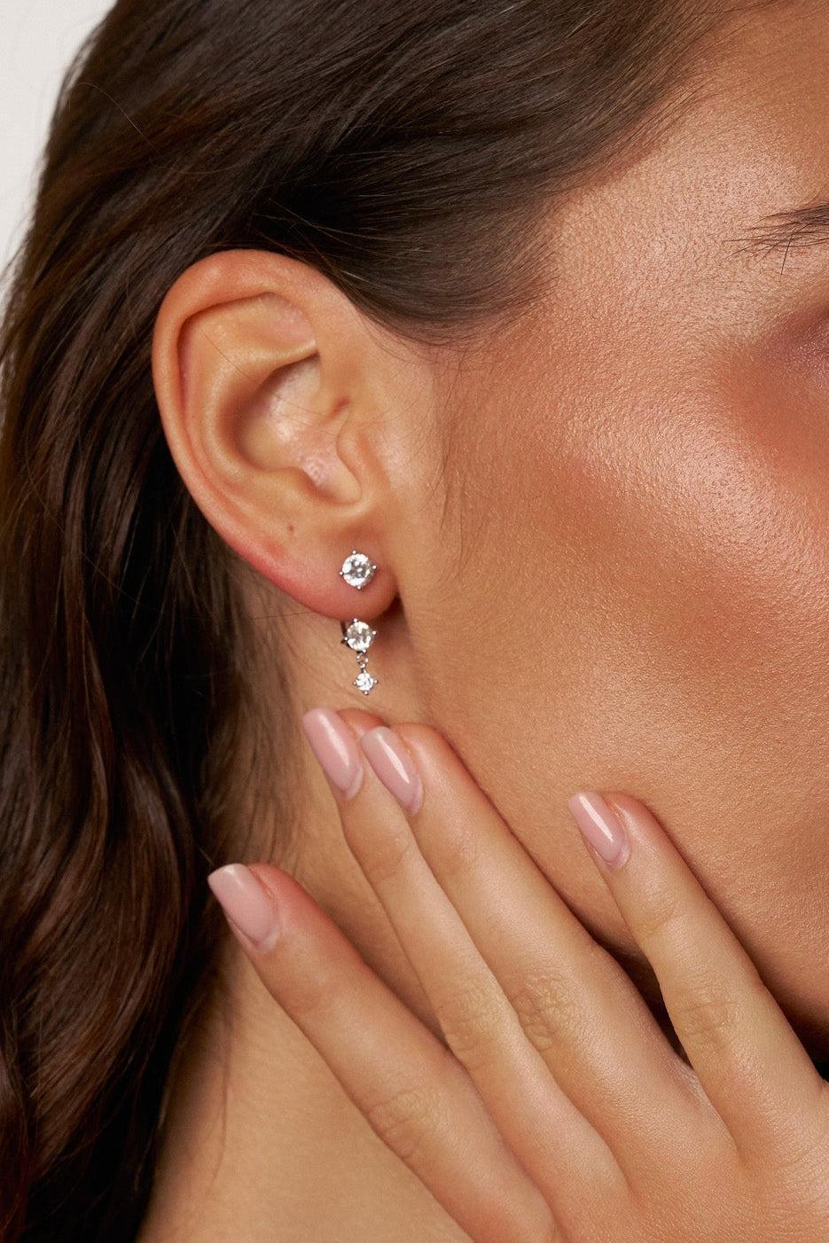 Twilight Moissanite Double-Sided Earrings