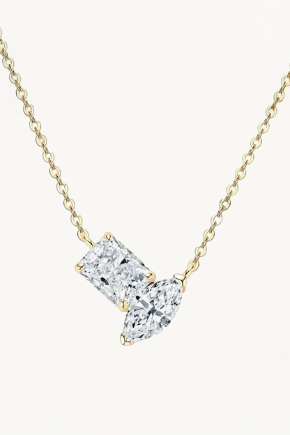 Twin Flame Moissanite Necklace