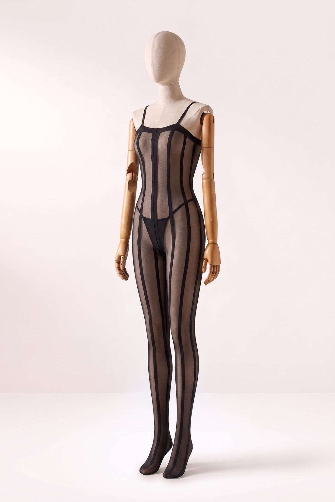 Venux Stripes Crotchless Bodystocking